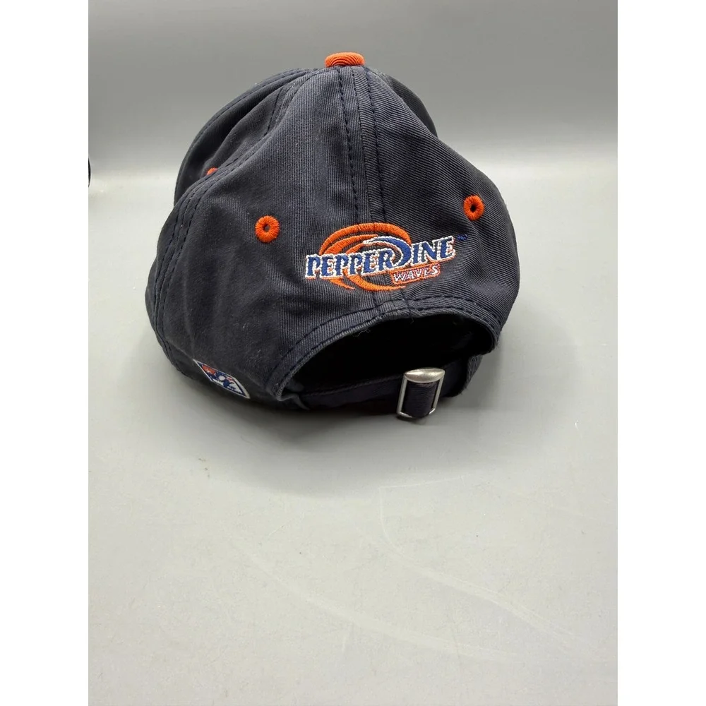 The Game Pepperdine Waves Mens Navy Orange Adjustable Baseball Cap Hat One Size